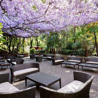 Outdoor patio area
